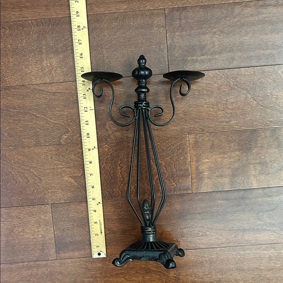 Cast Iron Black Metal Candle Holder, Perfect for the Holidays - Picture 13 of 15